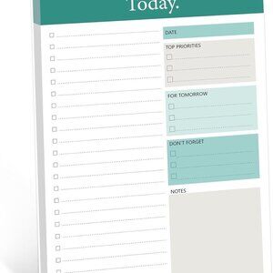 To Do List Notepad - Daily Planner Notepad Undated 52 Sheets Tear Off, 6.5" x